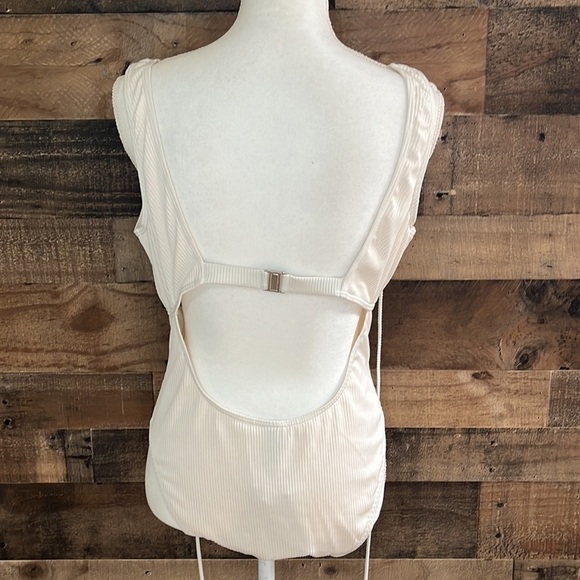 South Beach White One Piece Size 12 with Long Ties - Picture 3 of 6